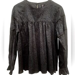 Ana Sui blue and black blouse